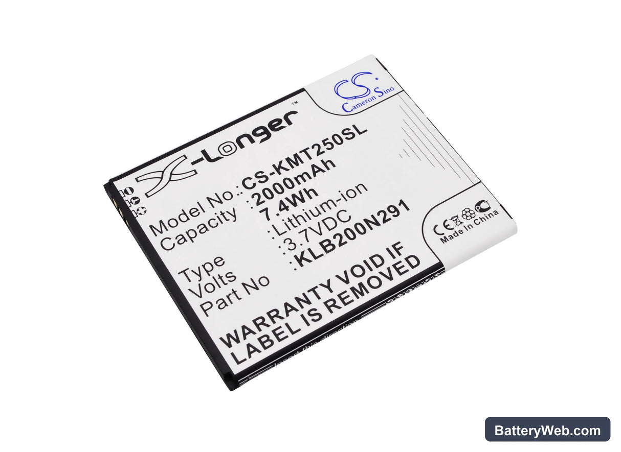 KAZAM Trooper2 5.0 Replacement Battery, 3.7V, 2000mAh, Li-ion 1