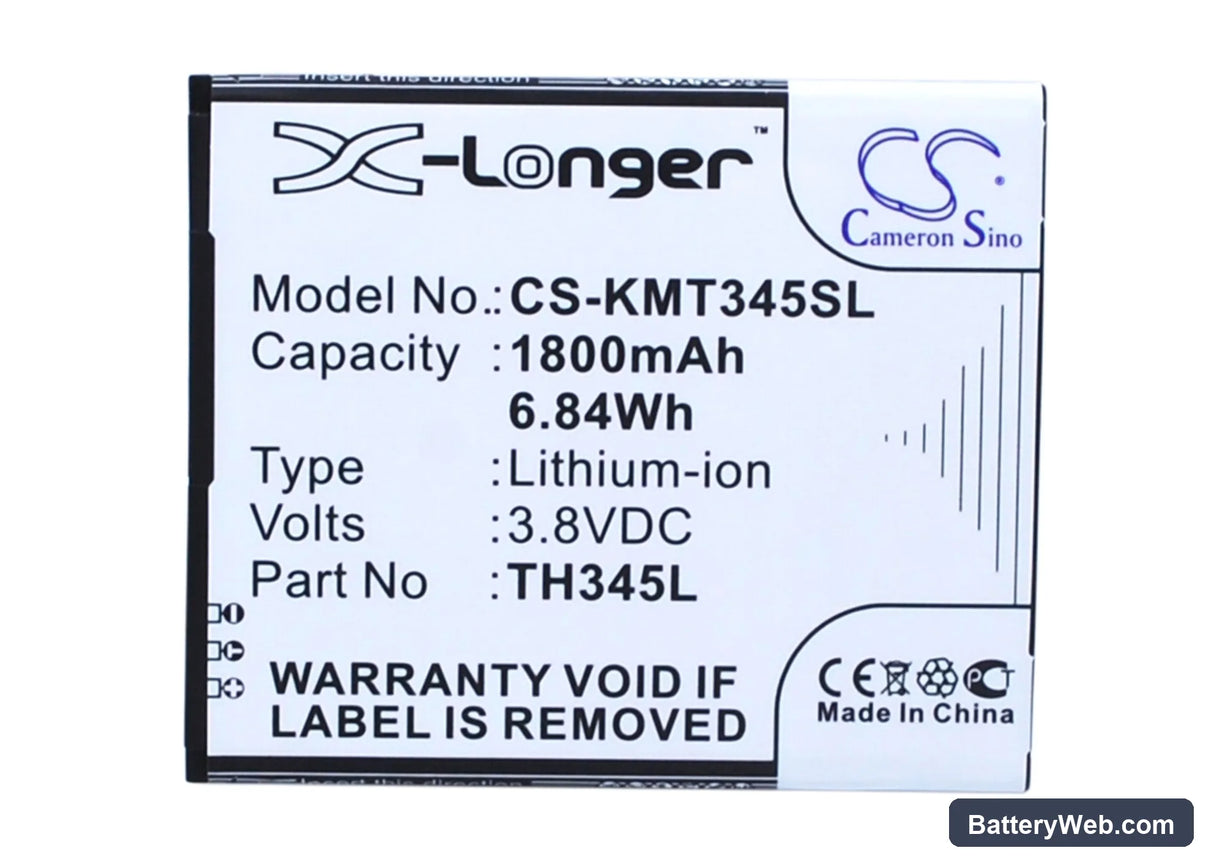 KAZAM Thunder 345L Replacement Battery, 3.8V, 1800mAh, Li-ion 5