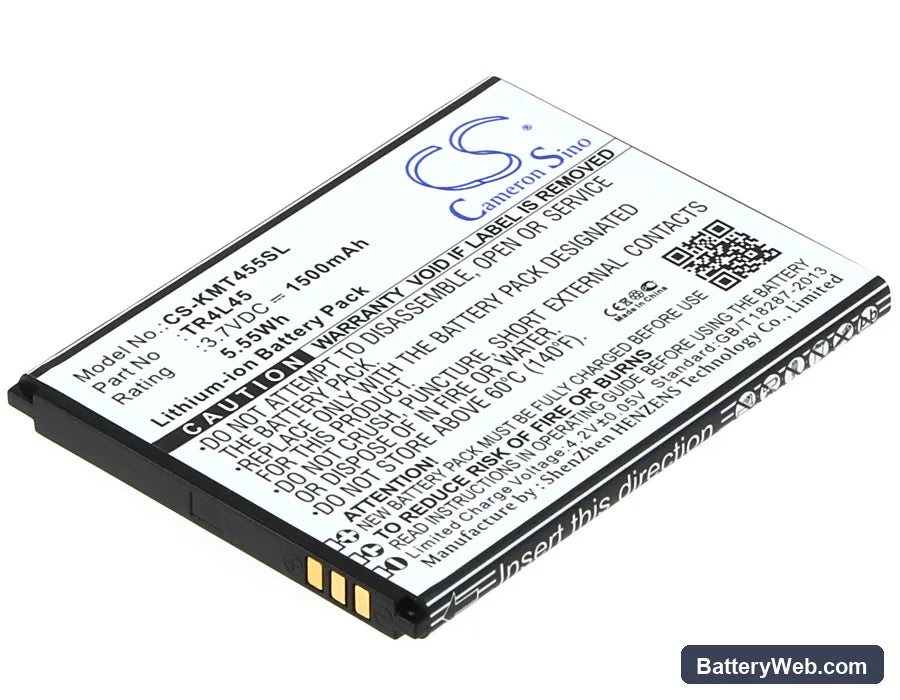 KAZAM Trooper 445L Replacement Battery, 3.7V, 1500mAh, Li-ion 1