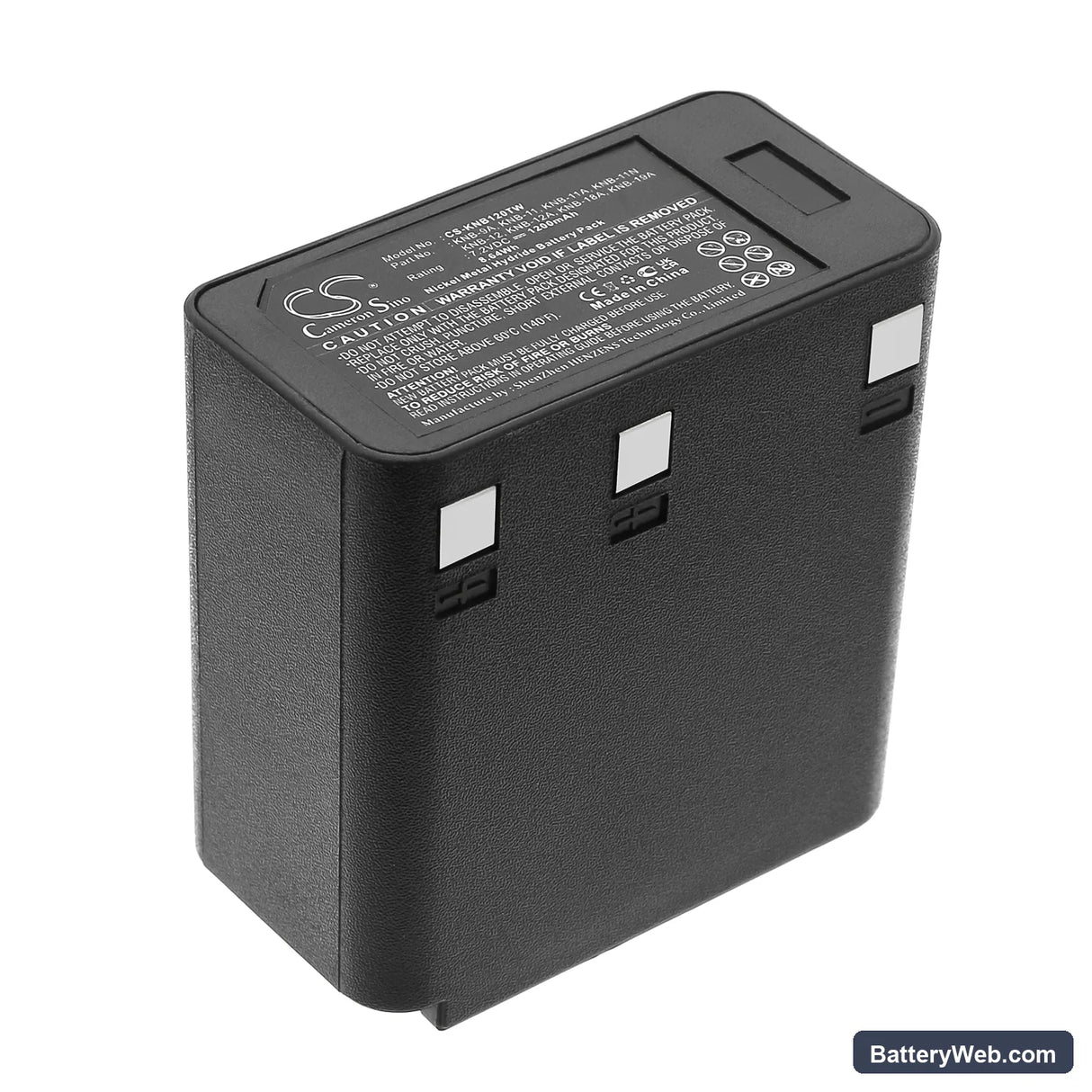 Kenwood TK-250 Replacement Battery, 7.2V, 1200mAh, Ni-MH 4