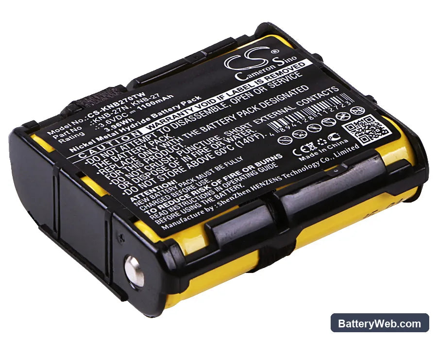 Kenwood TK-3130 Replacement Battery, 3.6V, 1100mAh, Ni-MH 1