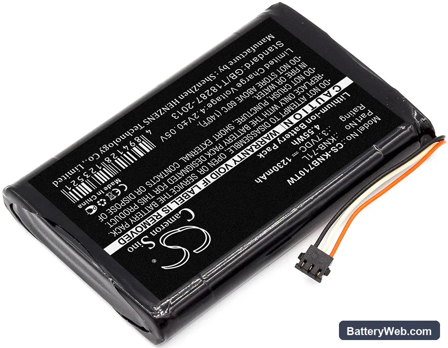 Kenwood PKT-23 Replacement Battery, 3.7V, 1230mAh, Li-ion 2