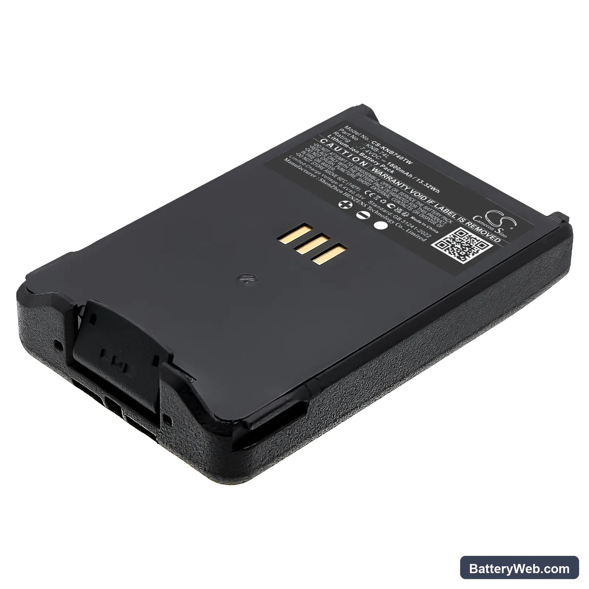 Kenwood TH-D74 Replacement Battery, 7.4V, 1800mAh, Li-ion 1