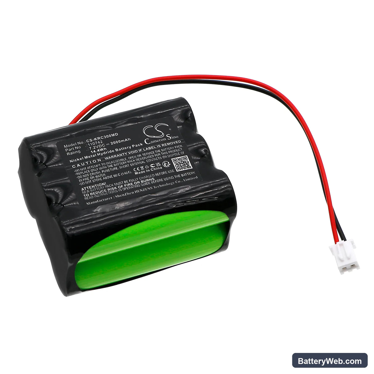 Kern Chair scale MCC300K100M Replacement Battery, 7.2V, 2000mAh, Ni-MH 1
