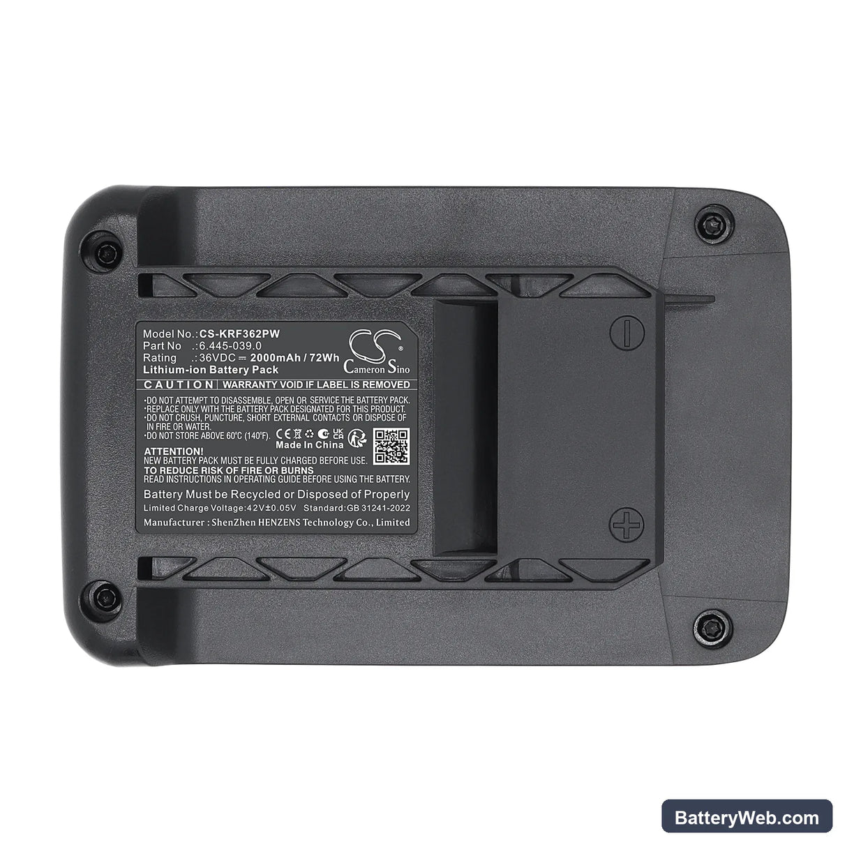Karcher Cordless lawn mower LMO 36-40 Replacement Battery, 36.0V, 2000mAh, Li-ion 5