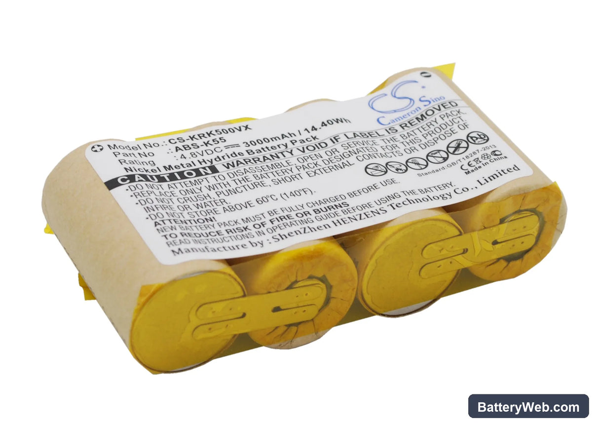 Karcher K50 Replacement Battery, 4.8V, 3000mAh, Ni-MH 2