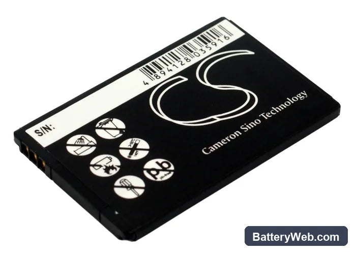 Sanyo IS01 Replacement Battery, 3.7V, 650mAh, Li-ion 3