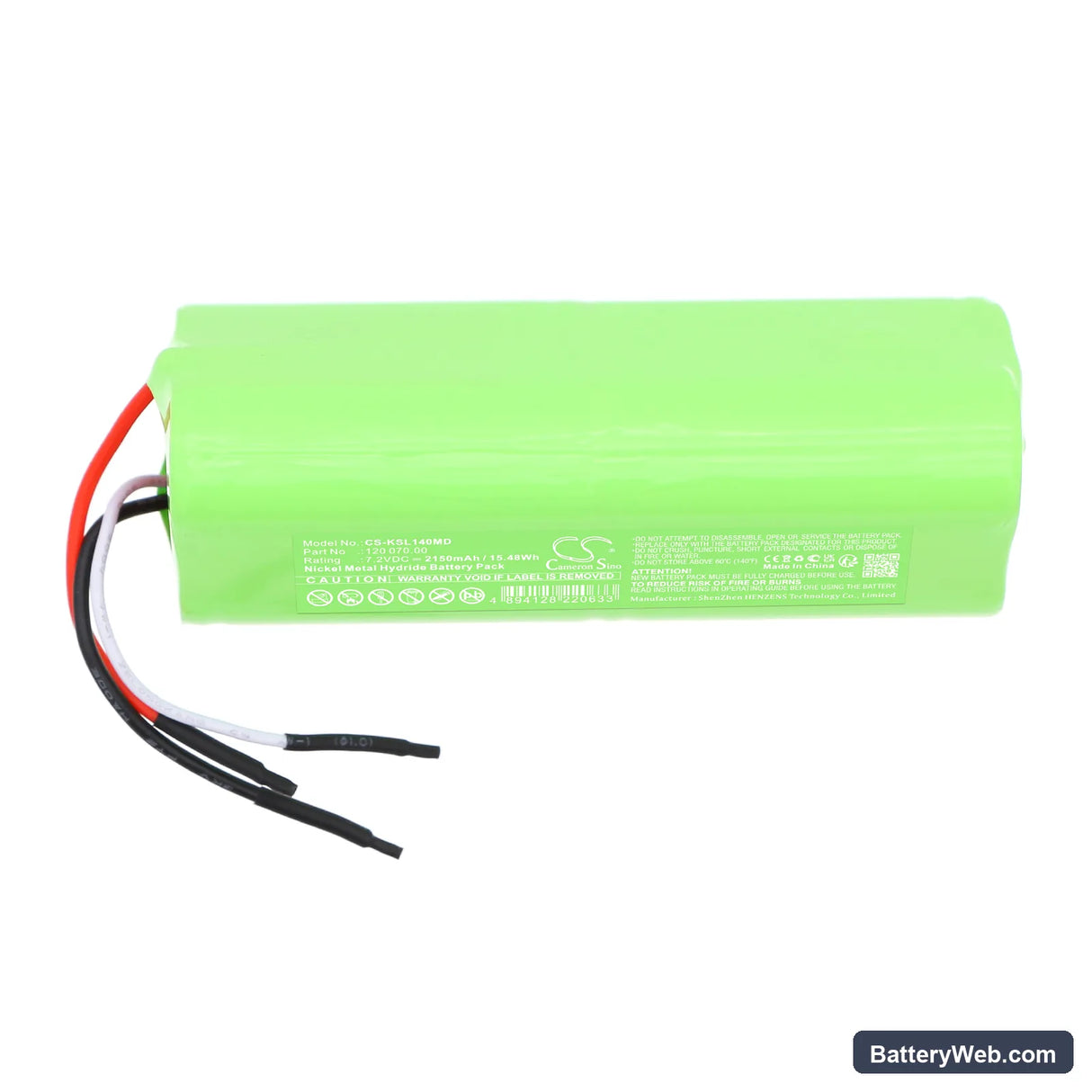 Kowa retinoscope SL14 Replacement Battery, 7.2V, 2150mAh, Ni-MH 3