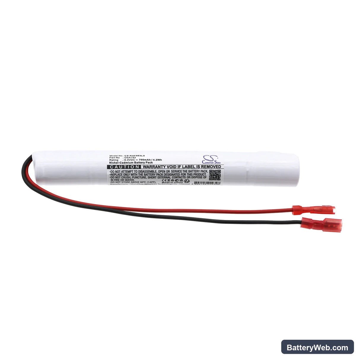 Kaufel 850.0063 Replacement Battery, 6V, 700mAh, Ni-CD 3