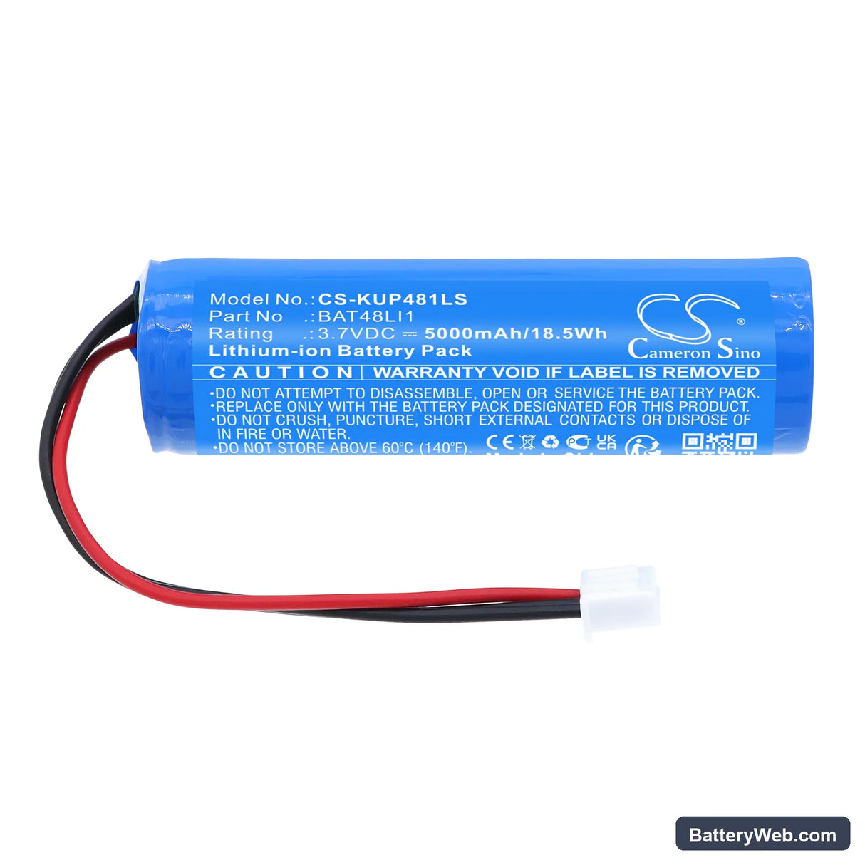 Kosnic UEM03 Replacement Battery, 3.7V, 5000mAh, Li-ion 3