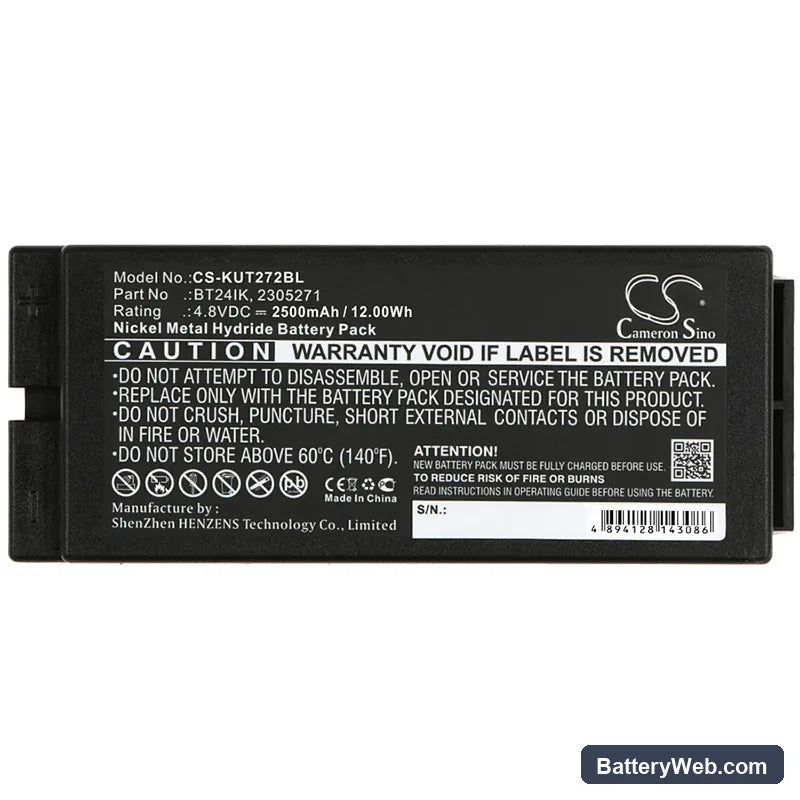 Iribarri iK3 Replacement Battery, 4.8V, 2500mAh, Ni-MH 5
