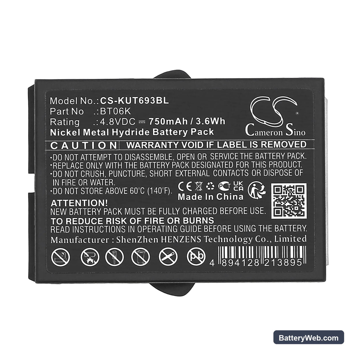 Ikusi 2303692 Replacement Battery, 4.8V, 750mAh, Ni-MH 5