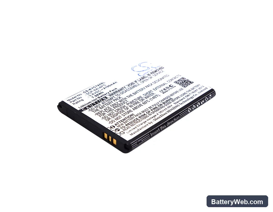 Kyocera Hydro Air Replacement Battery, 3.8V, 2100mAh, Li-ion 1