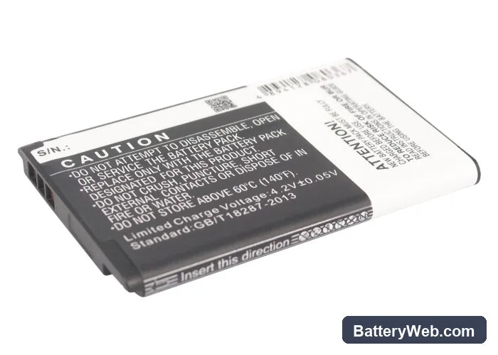 Kyocera Kona S2150 Replacement Battery, 3.7V, 950mAh, Li-ion 4