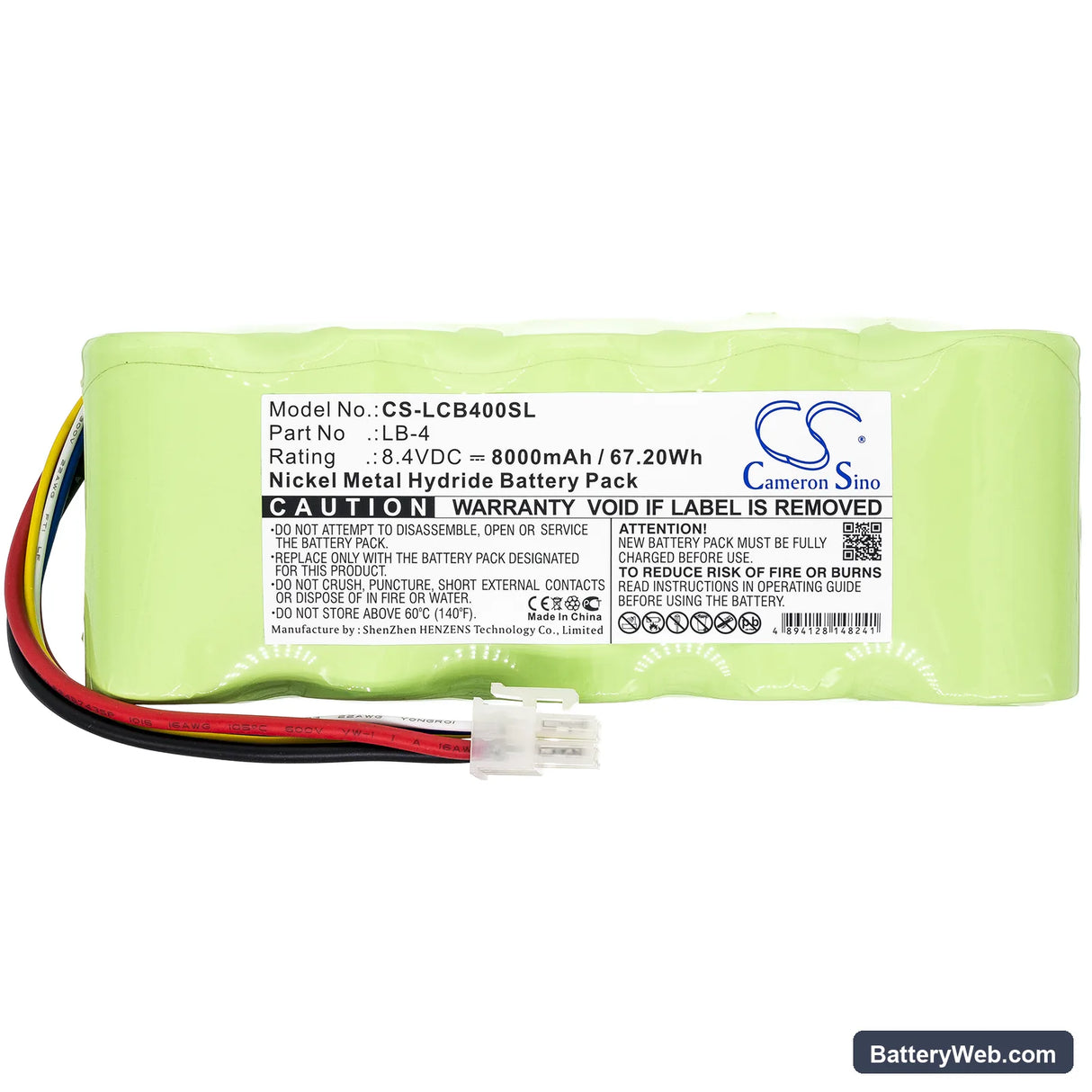 Laser Alignment Laser Beacon LB-4 Replacement Battery, 8.4V, 8000mAh, Ni-MH 3