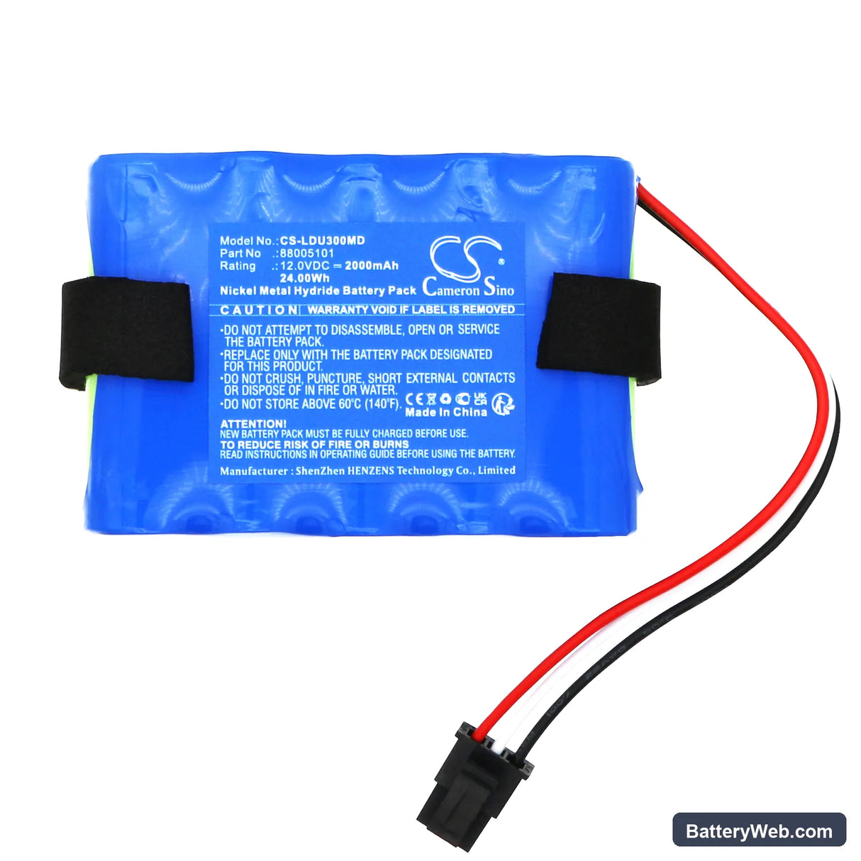 Laerdal LCSU4 Suction Units Replacement Battery, 12V, 2000mAh, Ni-MH 3