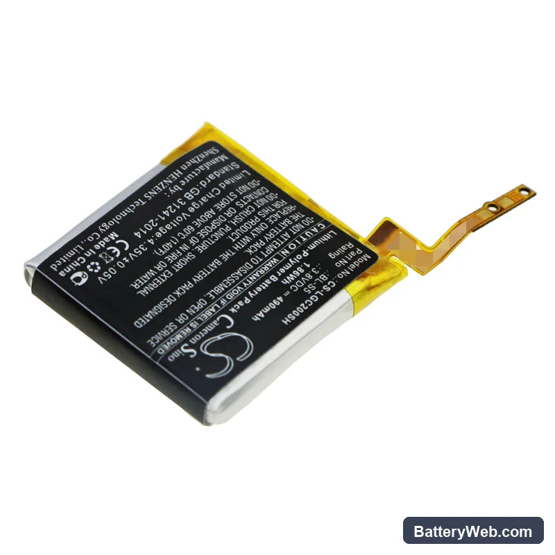 LG GizmoGadget Replacement Battery, 3.8V, 490mAh, Li-Polymer 2