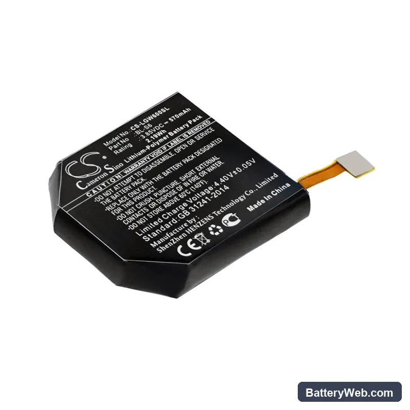LG Watch Urbane Edition LTE Replacement Battery, 3.85V, 570mAh, Li-Polymer 1