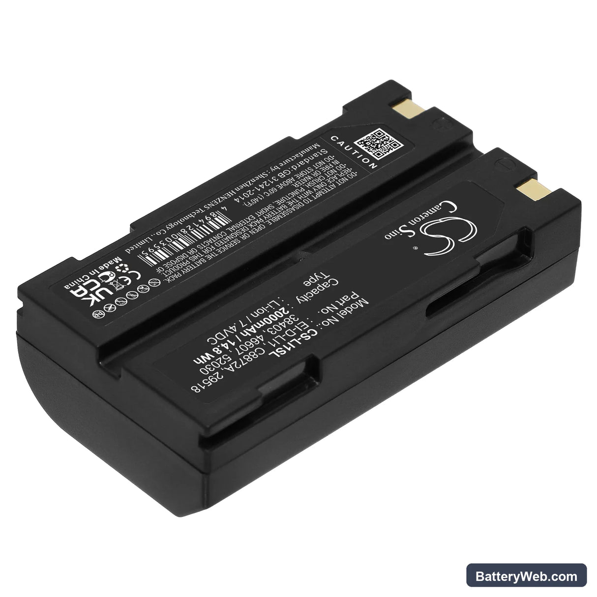 MOLI MCC1821 Replacement Battery, 7.4V, 2000mAh, Li-ion 2
