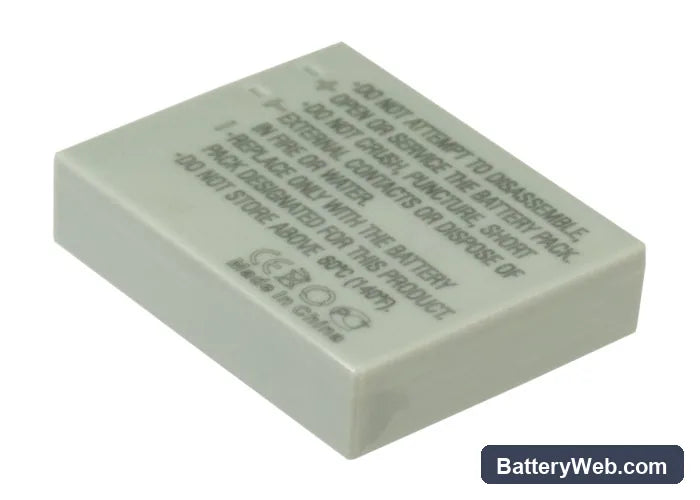 Olympus Stylus Verve Digital S Replacement Battery, 3.7V, 650mAh, Li-ion 1