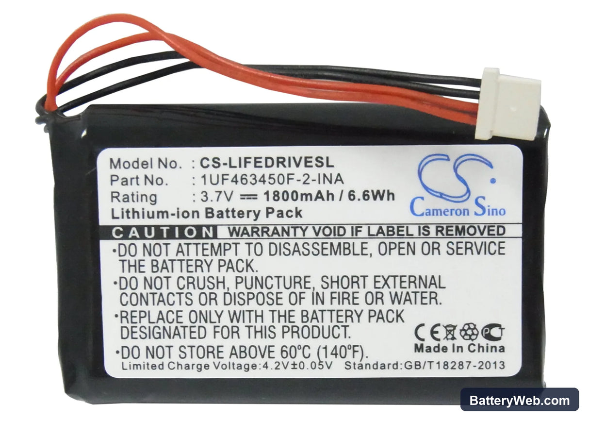 Palm LifeDriver Replacement Battery, 3.7V, 1800mAh, Li-ion 5