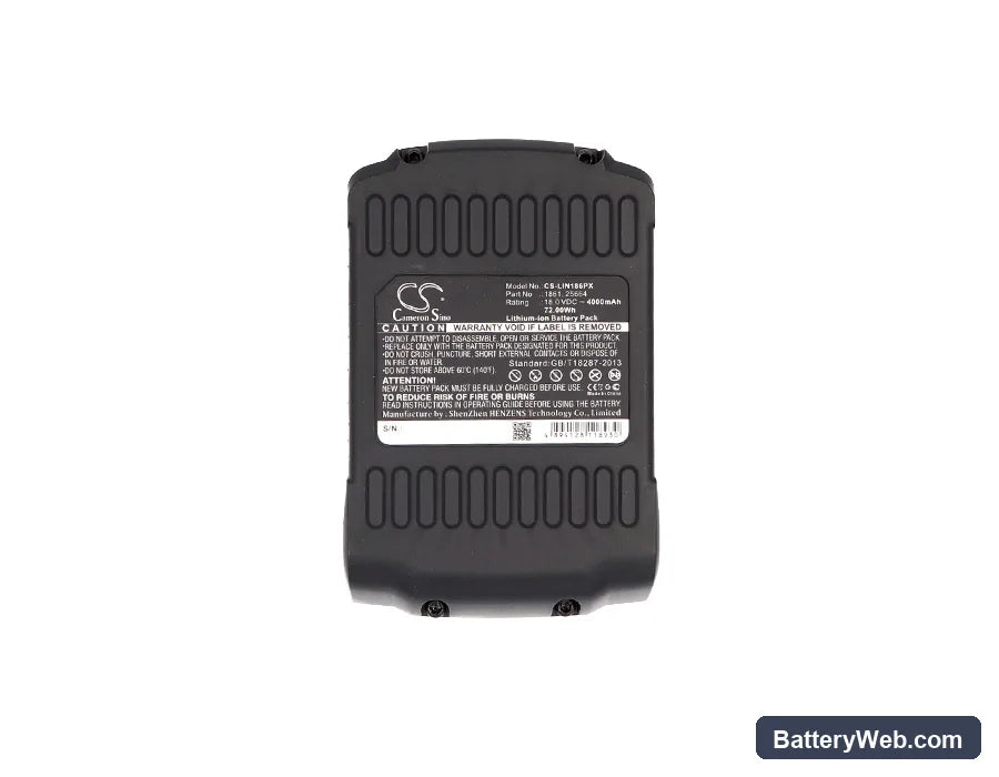 Lincoln LIN-1862 Replacement Battery, 18V, 3000mAh, Li-ion 5