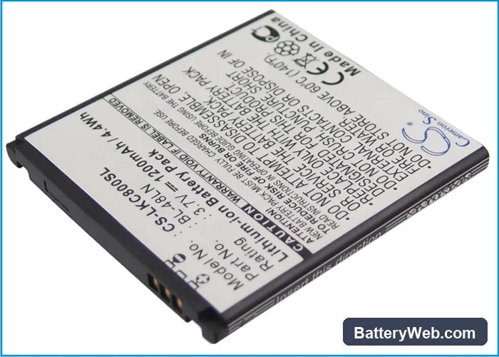 T-Mobile myTouch Q Replacement Battery, 3.7V, 1200mAh, Li-ion 1