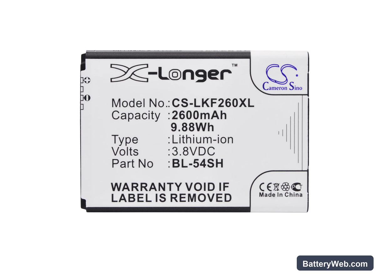 LG Optimus LTE III Replacement Battery, 3.8V, 2600mAh, Li-ion 5