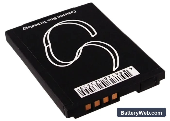 LG KG288 Replacement Battery, 3.7V, 600mAh, Li-ion 3