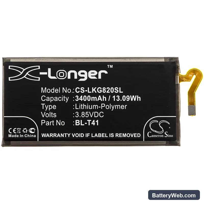 LG V40 Replacement Battery, 3.85V, 3400mAh, Li-Polymer 3