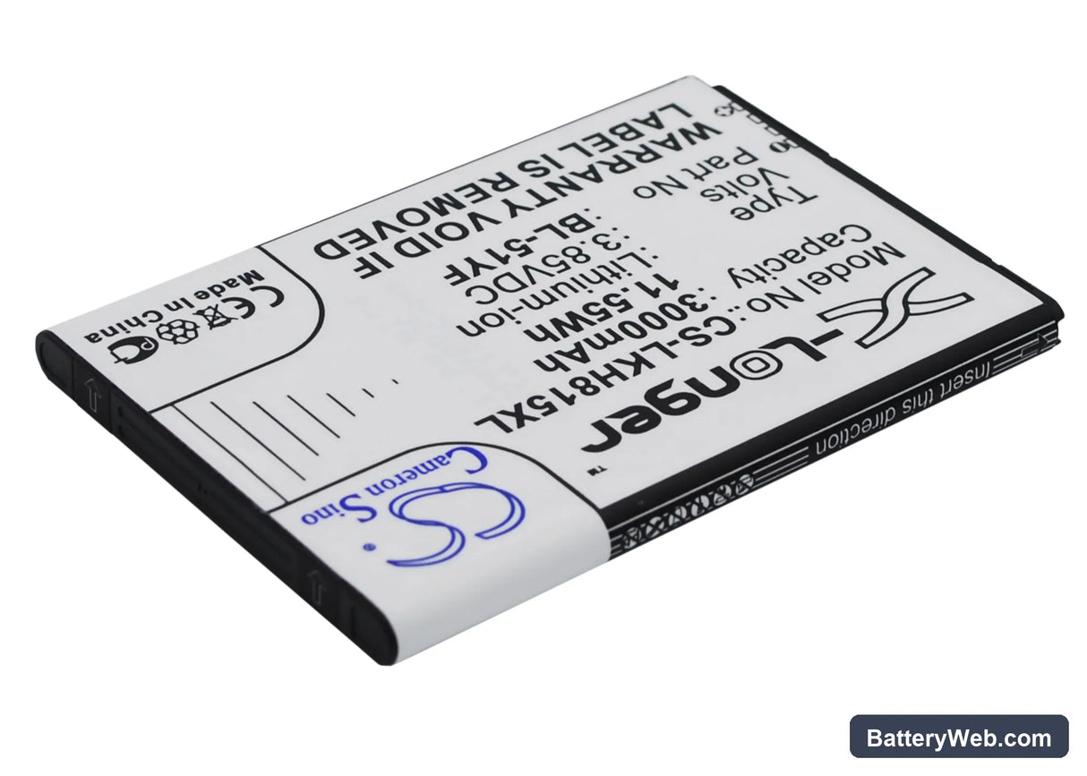 LG G4 Replacement Battery, 3.85V, 3000mAh, Li-ion 3