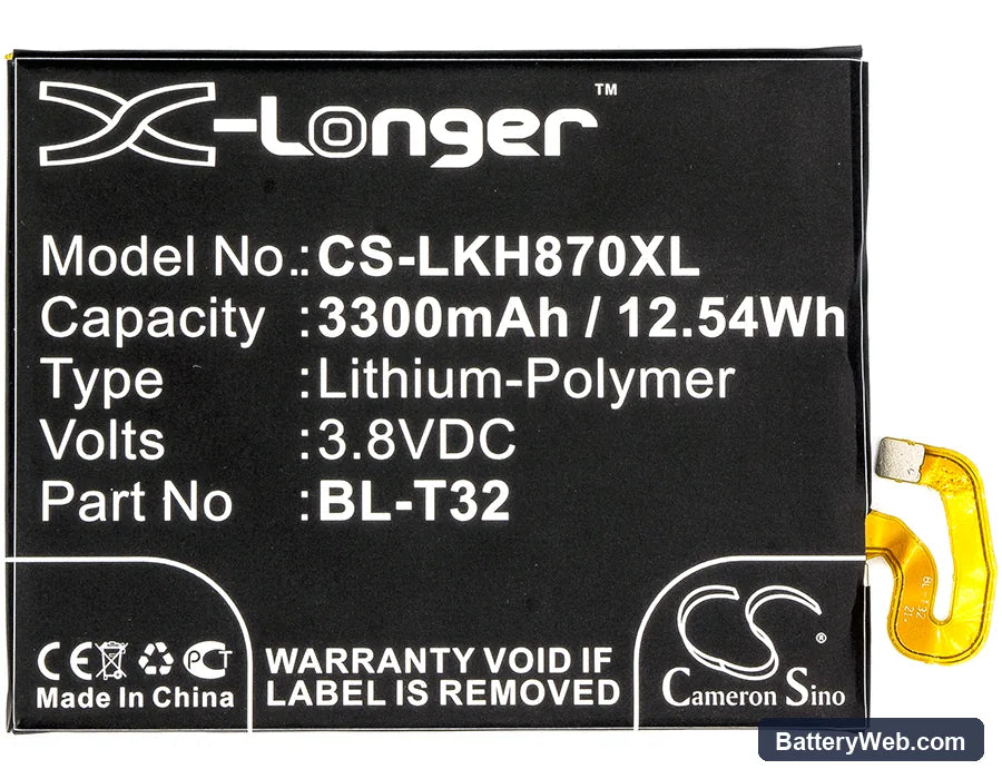 LG G6 Replacement Battery, 3.8V, 3300mAh, Li-Polymer 5