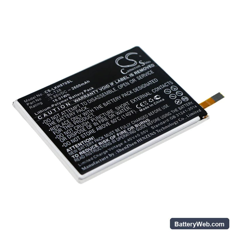 LG Q725L Replacement Battery, 3.85V, 2600mAh, Li-Polymer 1