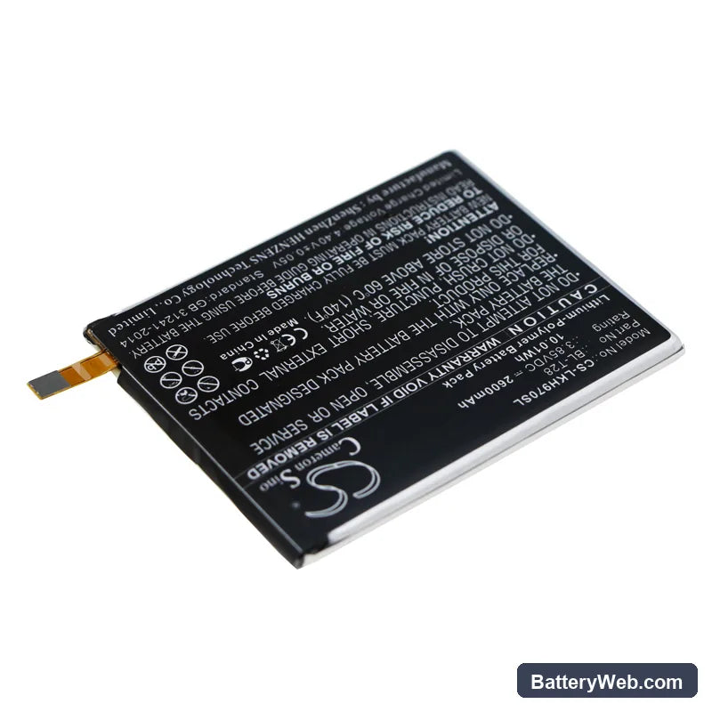 LG Q725L Replacement Battery, 3.85V, 2600mAh, Li-Polymer 2