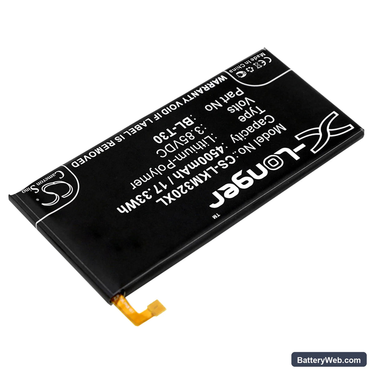 LG M320 Replacement Battery, 3.85V, 4500mAh, Li-Polymer 2