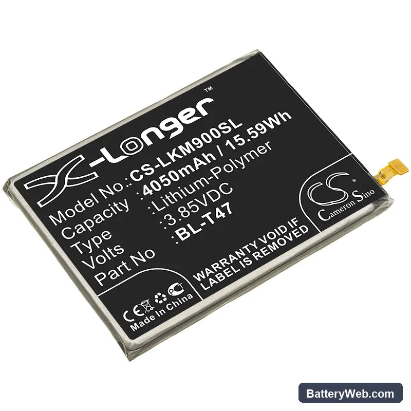LG Velvet Replacement Battery, 3.85V, 4050mAh, Li-Polymer 1