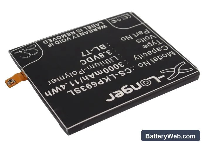 LG Optimus G2 Replacement Battery, 3.8V, 3000mAh, Li-Polymer 2
