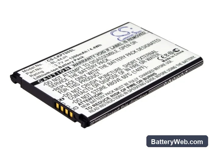 Cricket Optimus Regard Replacement Battery, 3.7V, 1200mAh, Li-ion 3