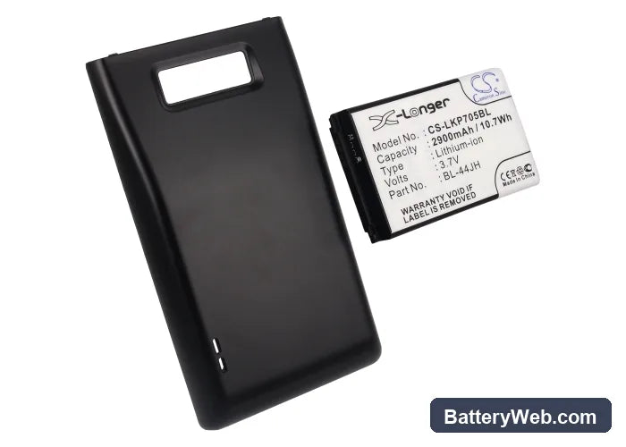 LG Optimus P705 Replacement Battery, 3.7V, 2900mAh, Li-ion 5