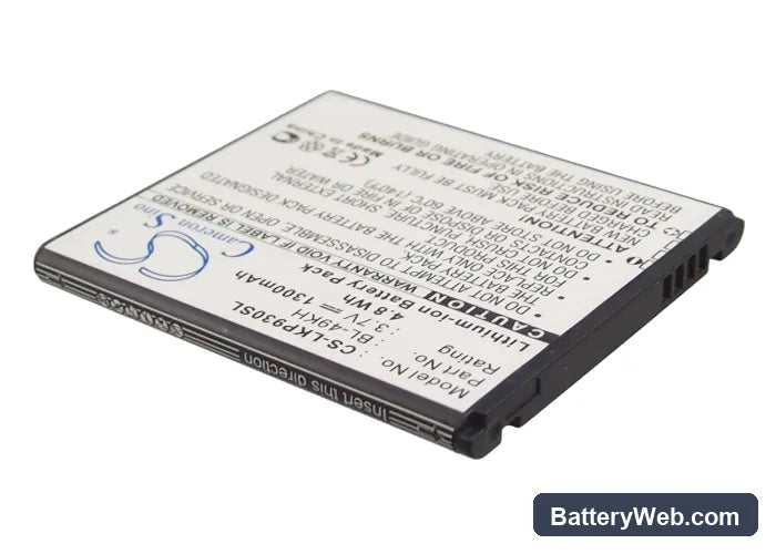 Verizon VS920 Replacement Battery, 3.7V, 1300mAh, Li-ion 2