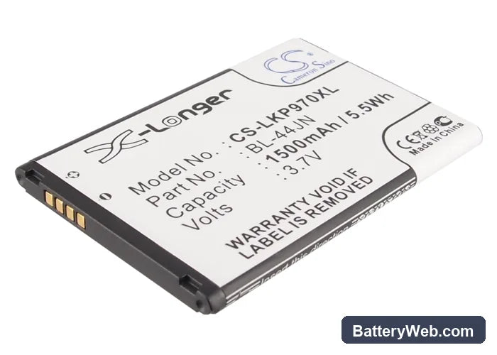 Alltel AS855 Replacement Battery, 3.7V, 1500mAh, Li-ion 1