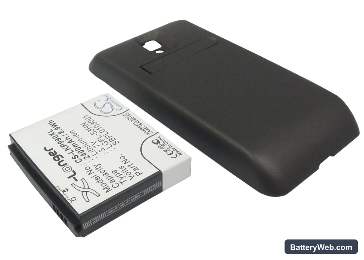 LG P990 Replacement Battery, 3.7V, 2400mAh, Li-ion 2