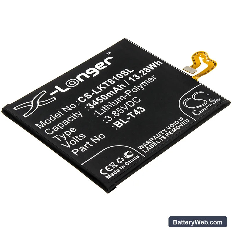 LG G8S ThinQ Replacement Battery, 3.85V, 3450mAh, Li-Polymer 1