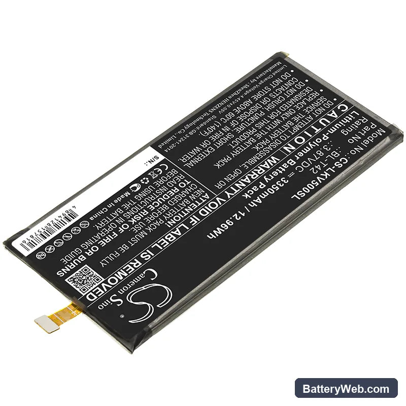 LG V510N Replacement Battery, 3.87V, 3350mAh, Li-Polymer 2