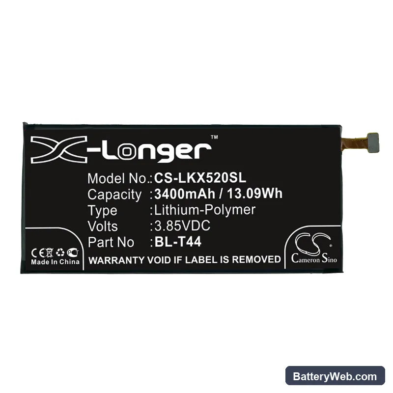LG Stylo 5 Replacement Battery, 3.85V, 3400mAh, Li-Polymer 3