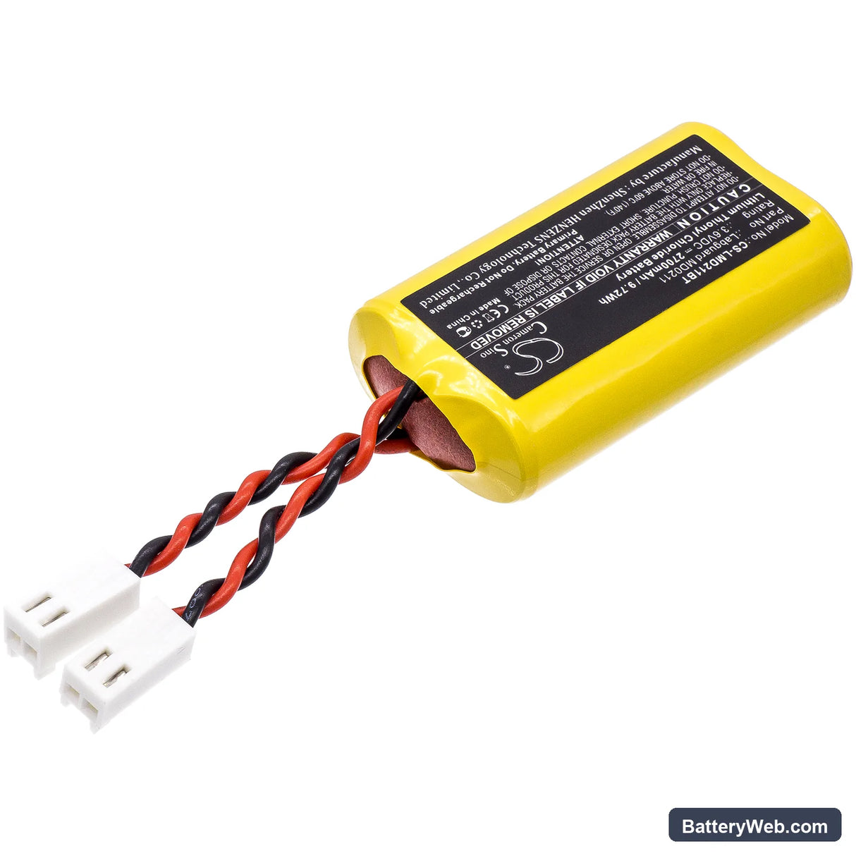 Allarme Labguard MD0211 Replacement Battery, 3.6V, 2700mAh, Li-SOCl2 2