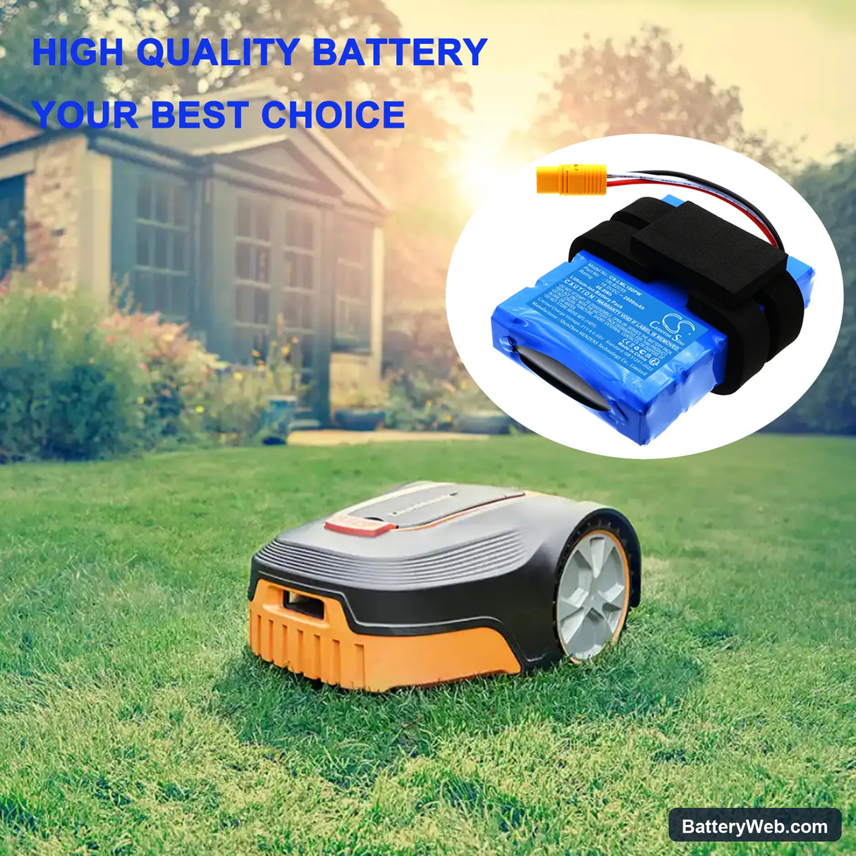 LawnMaster L10 Replacement Battery, 18V, 2600mAh, Li-ion 6