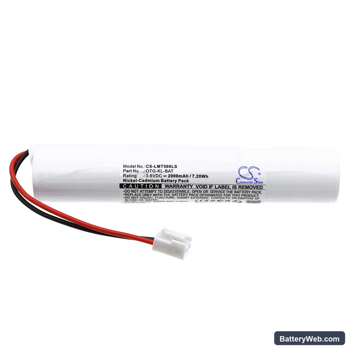 Lumenxl OTG-KL Replacement Battery, 3.6V, 2000mAh, Ni-CD 3