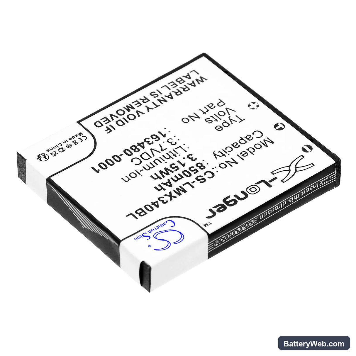 LXE LX34L1-G Replacement Battery, 3.7V, 850mAh, Li-ion 2