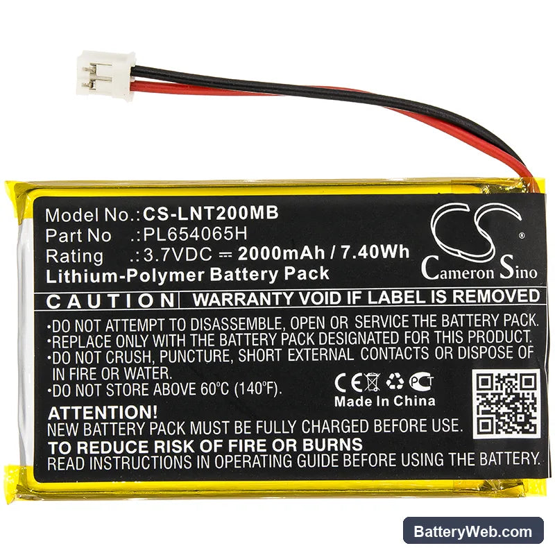Luvion Prestige Touch 2 Replacement Battery, 3.7V, 2000mAh, Li-Polymer 3